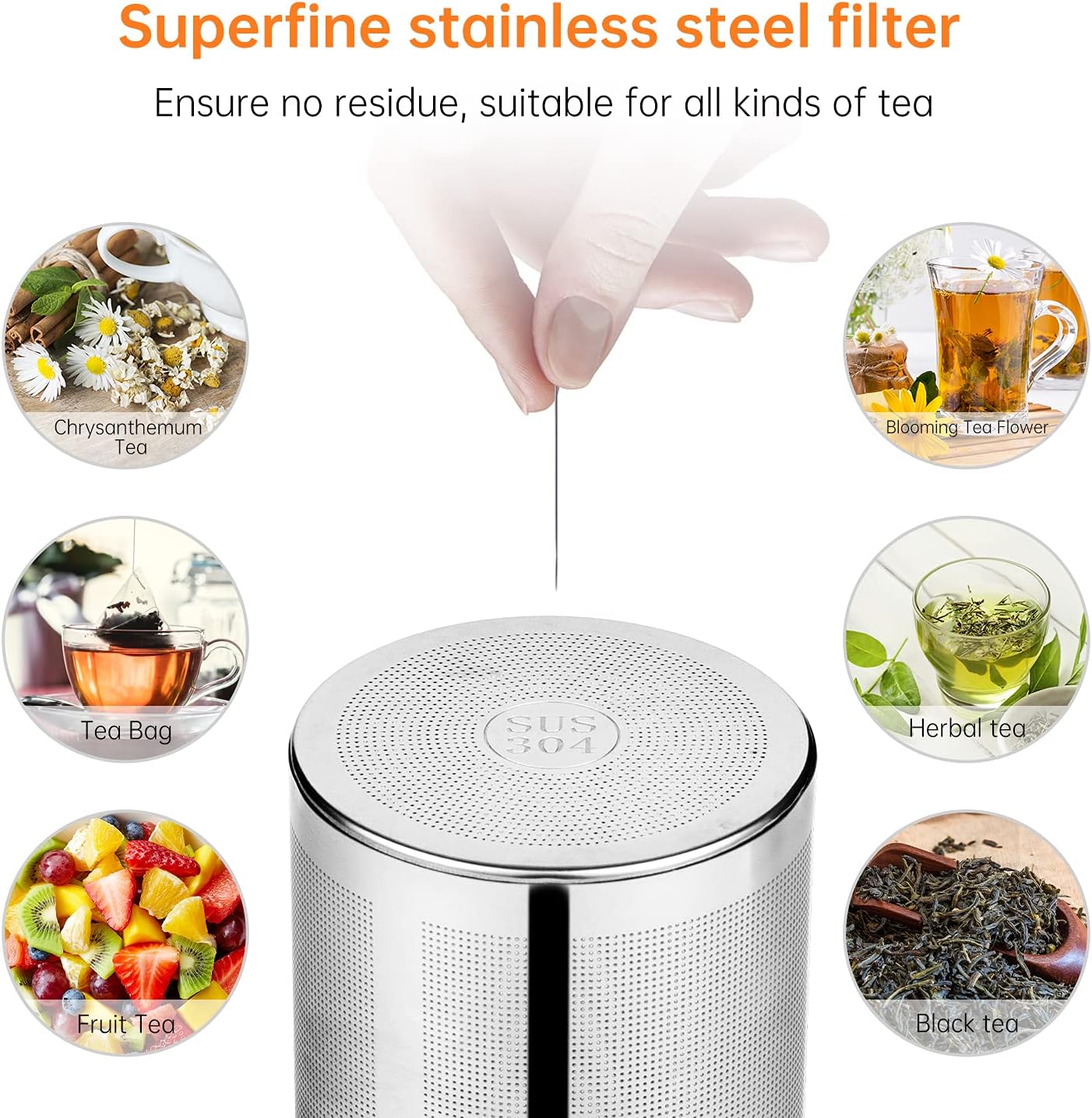 Borosilicate Glass Teapot 1200 ML with Stainless Steel Infuser with Lid