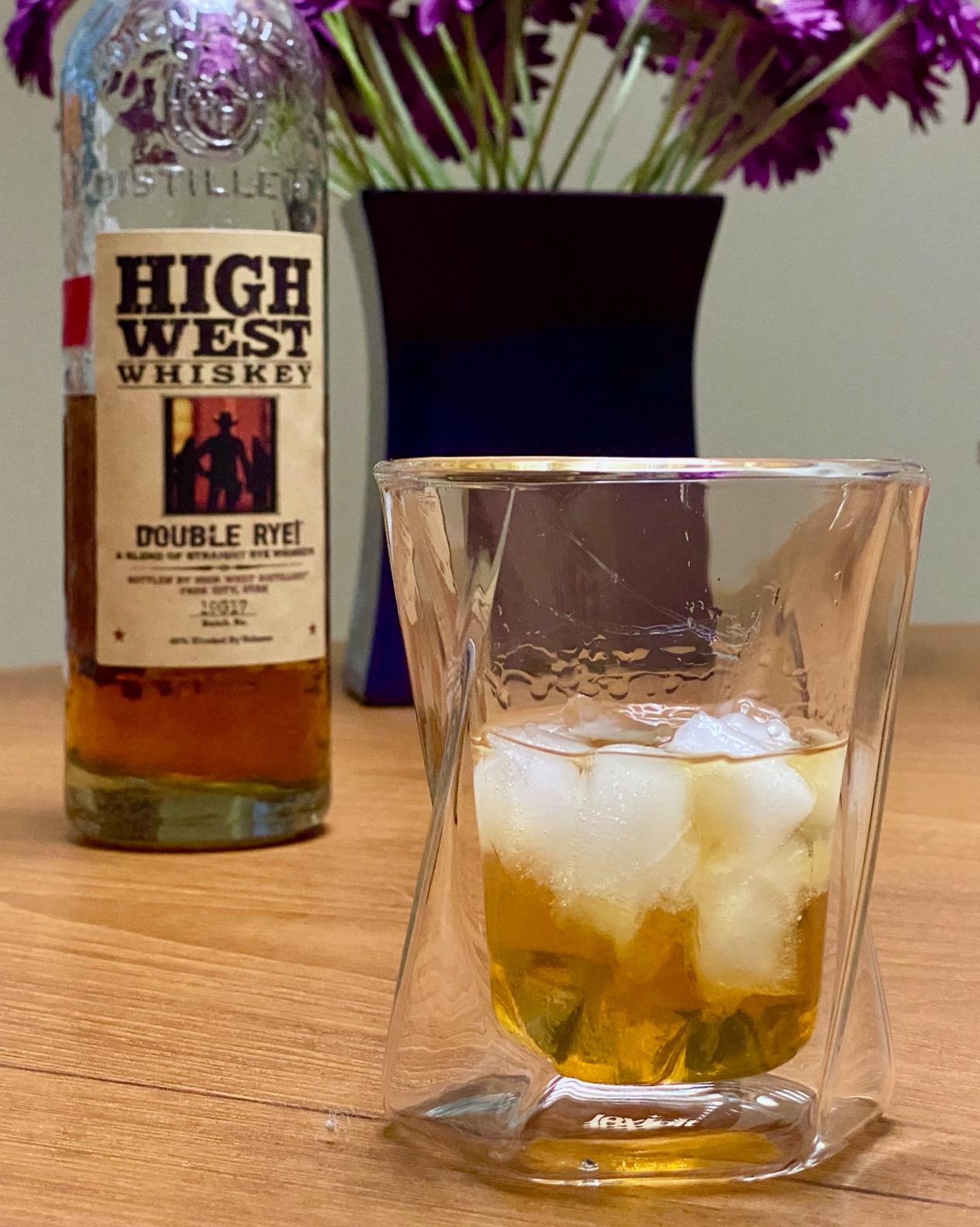 Double Wall Insulated Hexagon Shape Whiskey Glass 350 ML (Set of 2)