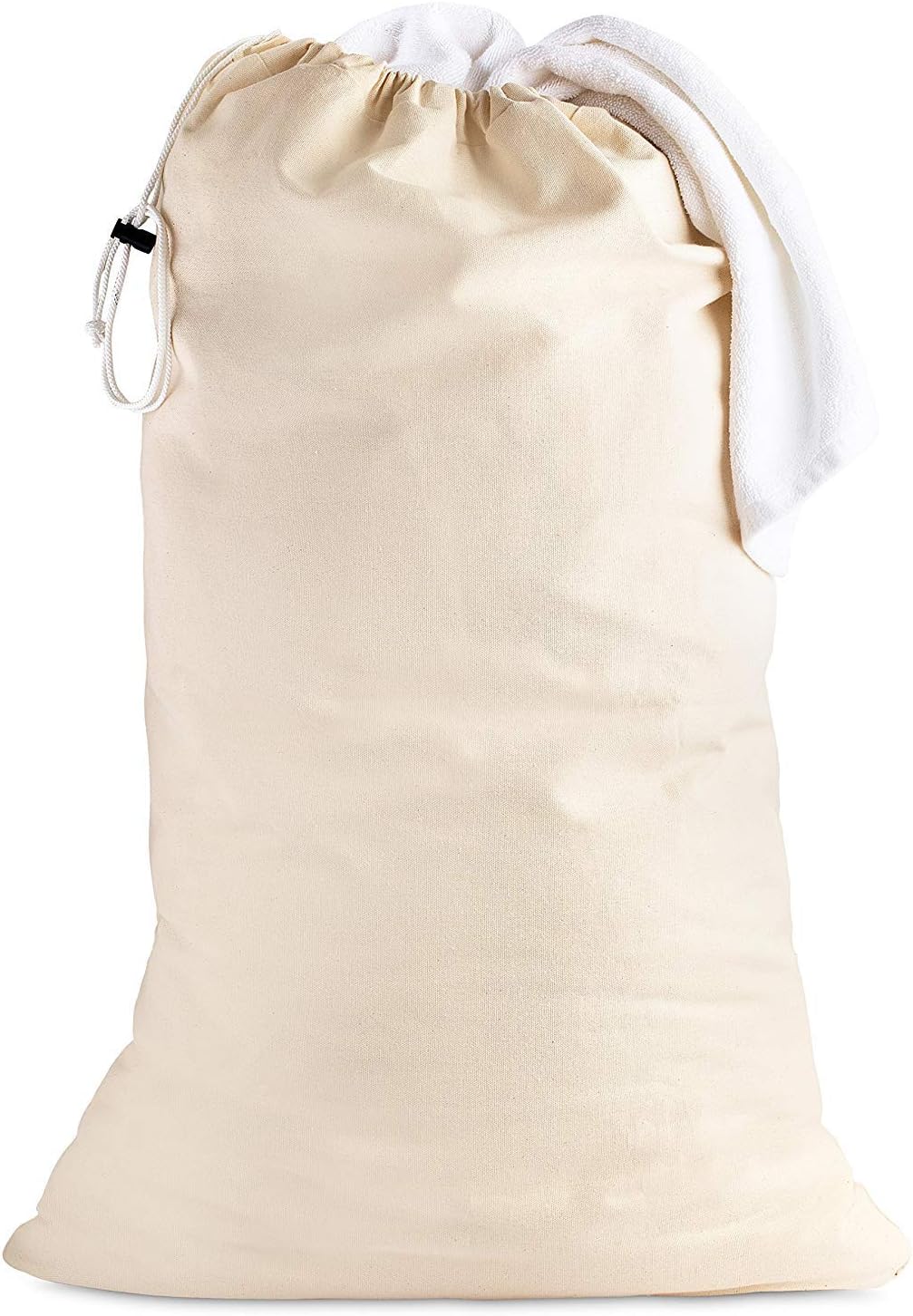 1CHASE Laundry Bags Canvas, The Extra Heavy Duty Washable Laundry Bag with Drawstring, 24X34" Extra Large Cotton Bags Clothes Travel Laundry Bag, Hamper Liner Travel Storage Sack, 60X85CM Pack of 2