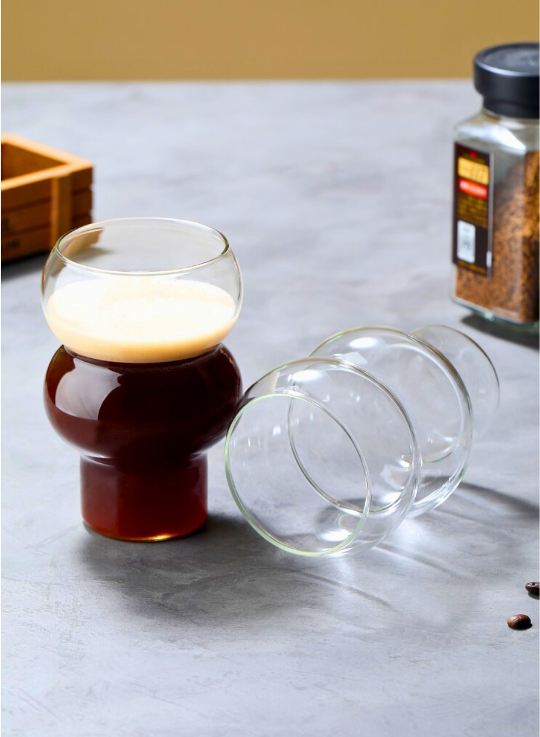 1Chase Borosilicate Calabash Shaped asthetic trending Glass Set – 4Pcs, 500ML | Heat-Resistant, Lightweight & Stylish Drinkware for Home & Restaurants