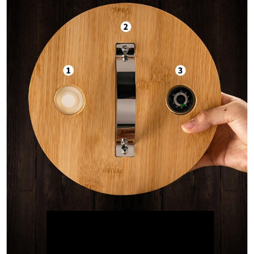 Borosilicate Glass Drink Dispenser with Spigot and Wooden Stand