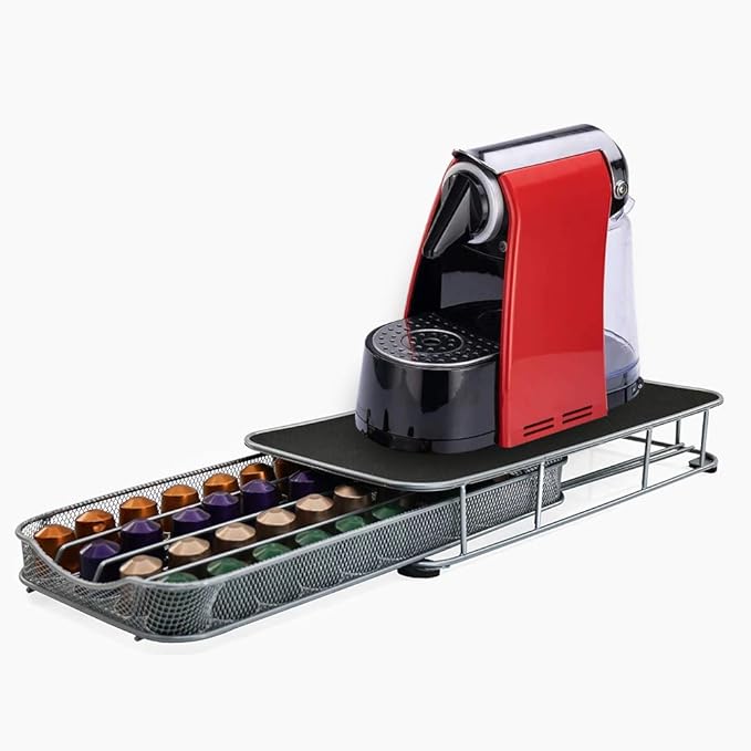 40 Capsules Nespresso - Stylish Coffee Capsule Storage Steel Drawer