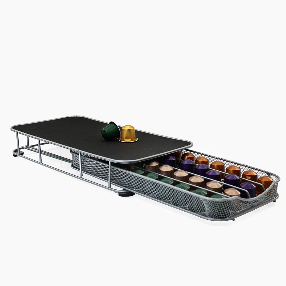 40 Capsules Nespresso - Stylish Coffee Capsule Storage Steel Drawer