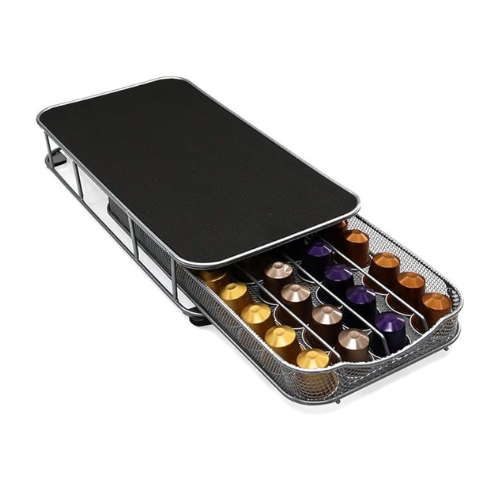 40 Capsules Nespresso - Stylish Coffee Capsule Storage Steel Drawer