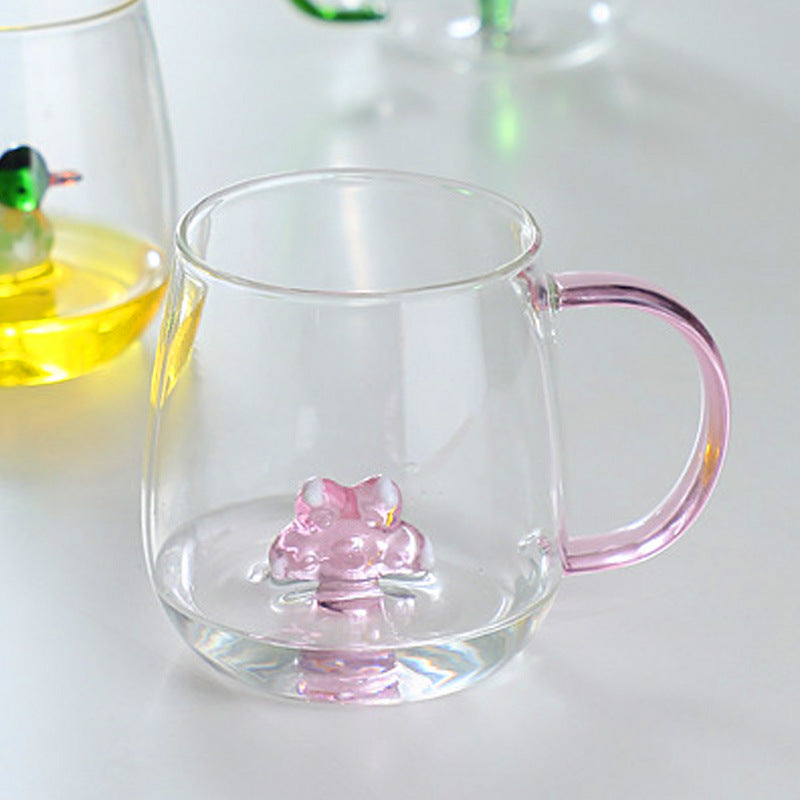 Borosilicate Three-Dimensional Coffee Cup with Handle 300 ML