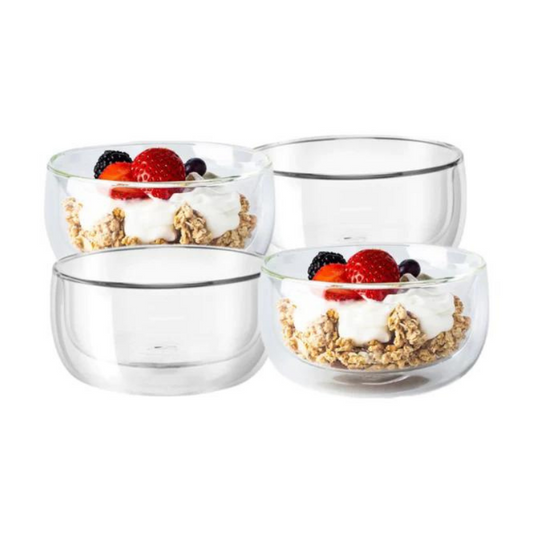 Double Wall Salad, Soup Bowl 300ML (Set of 4)