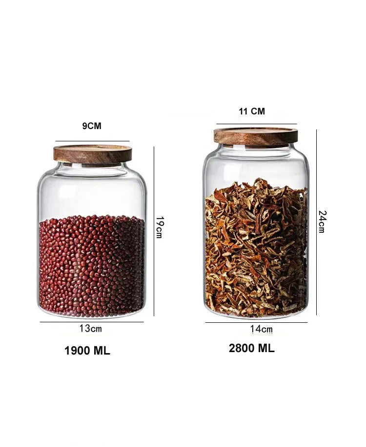 Borosilicate Glass Coffee Storage Jar with Lids Glass Coffee Canister