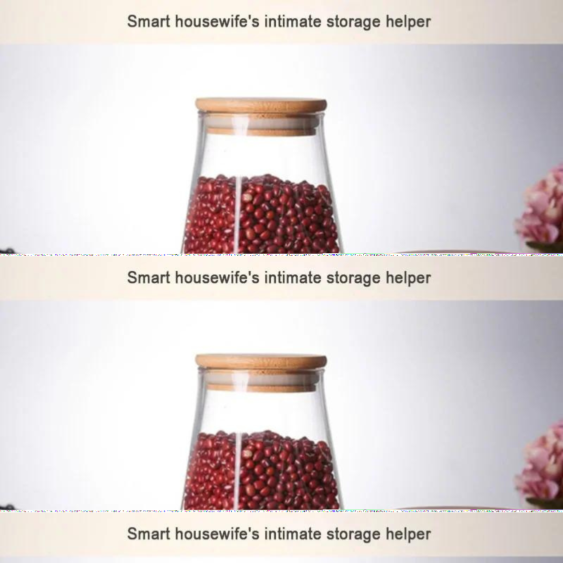 Borosilicate Glass Jar Rectangle with Bamboo Lids, Glass Airtight food Storage Containers