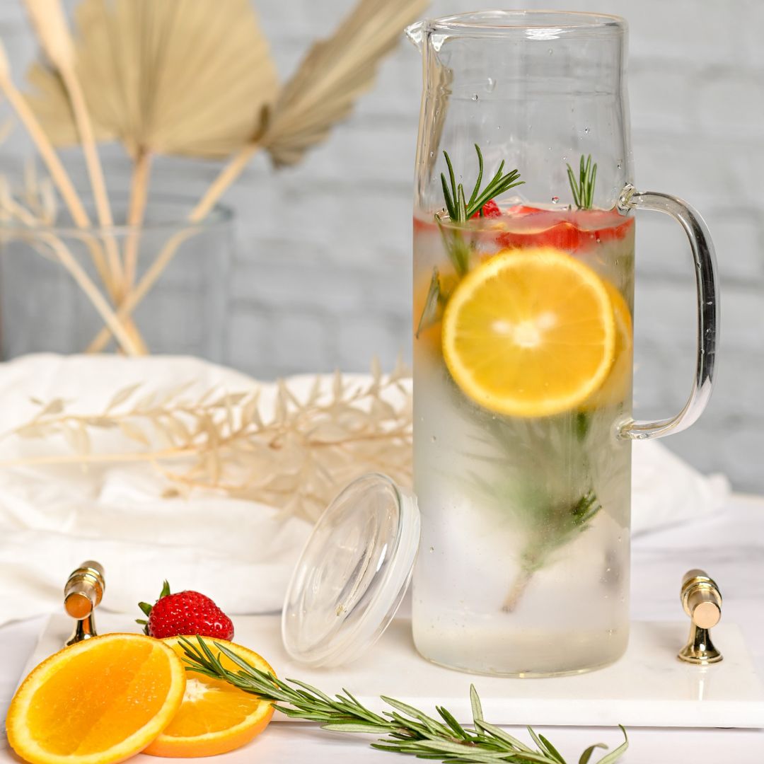 Heat Resistant Water Jug With Handle and Glass Lid 1500 ML