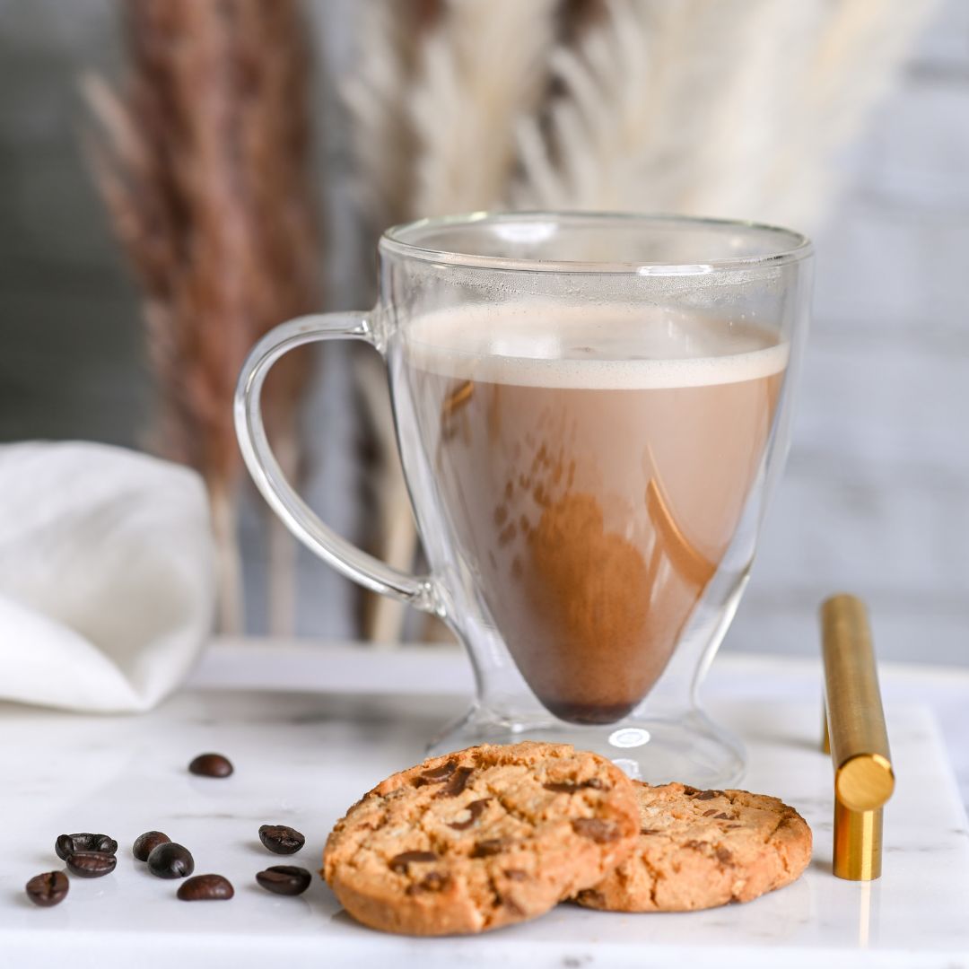 Double Wall Irish Glass Coffee Mugs 300 ML (Set of 2)