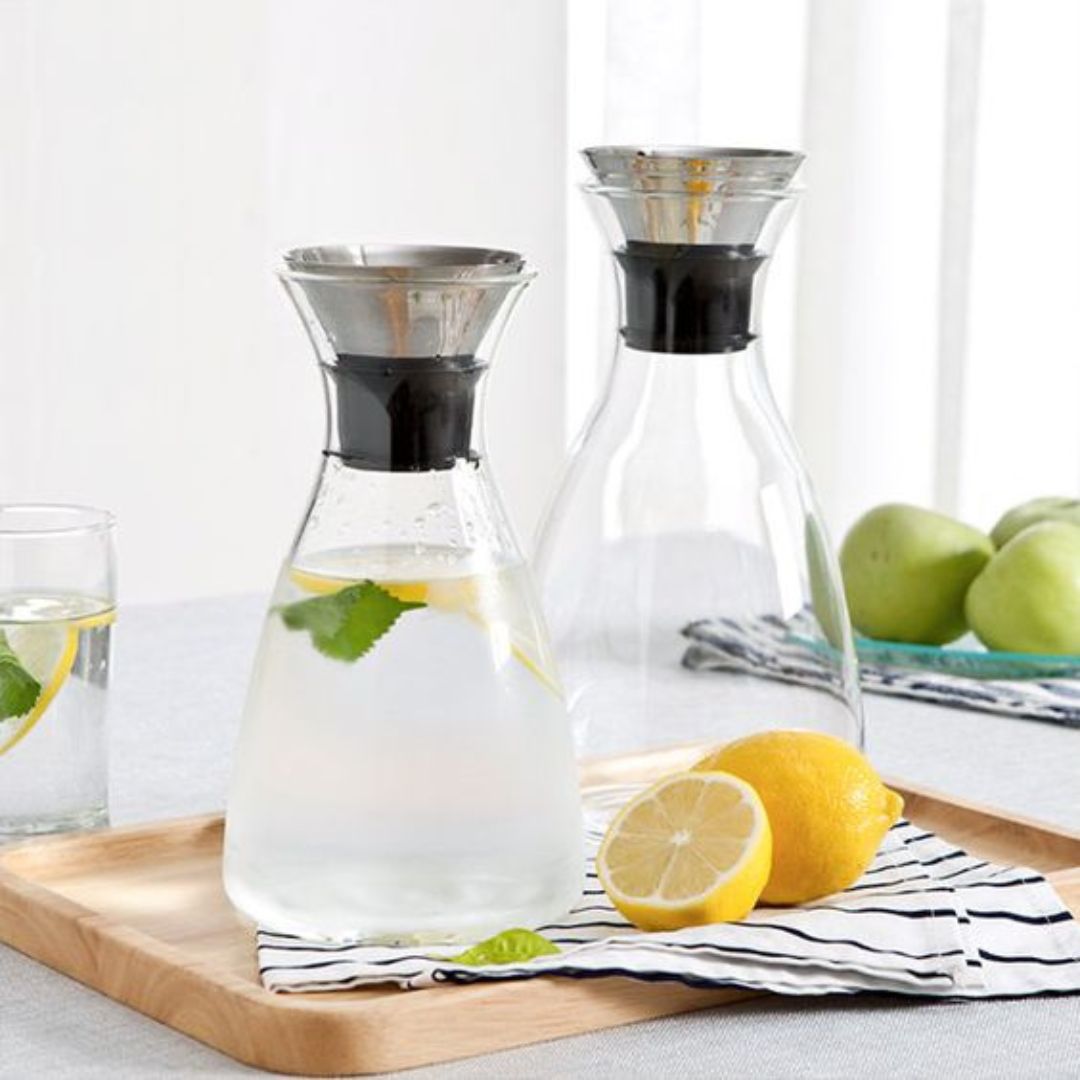 Heat Resistant Water Carafe With Stainless Steel Lid 1600 ML