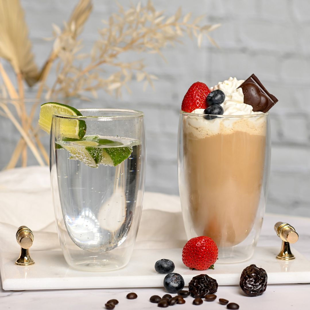 Double Wall Glass Cup 450 ML (Set of 2)