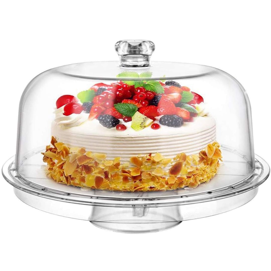 3 in 1 Acrylic Multi-Function Cake Stand With Dip Bowl