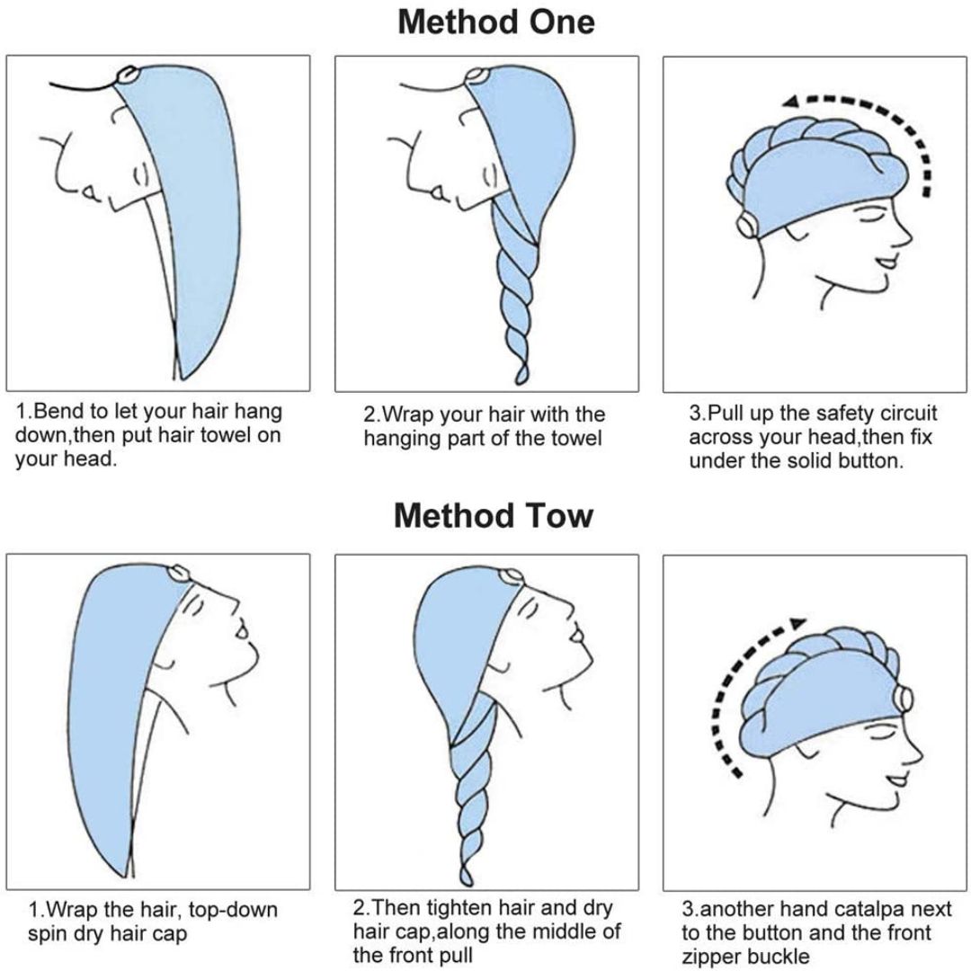 100% Cotton Hair Towel Wrap, Quick Magic Dryer