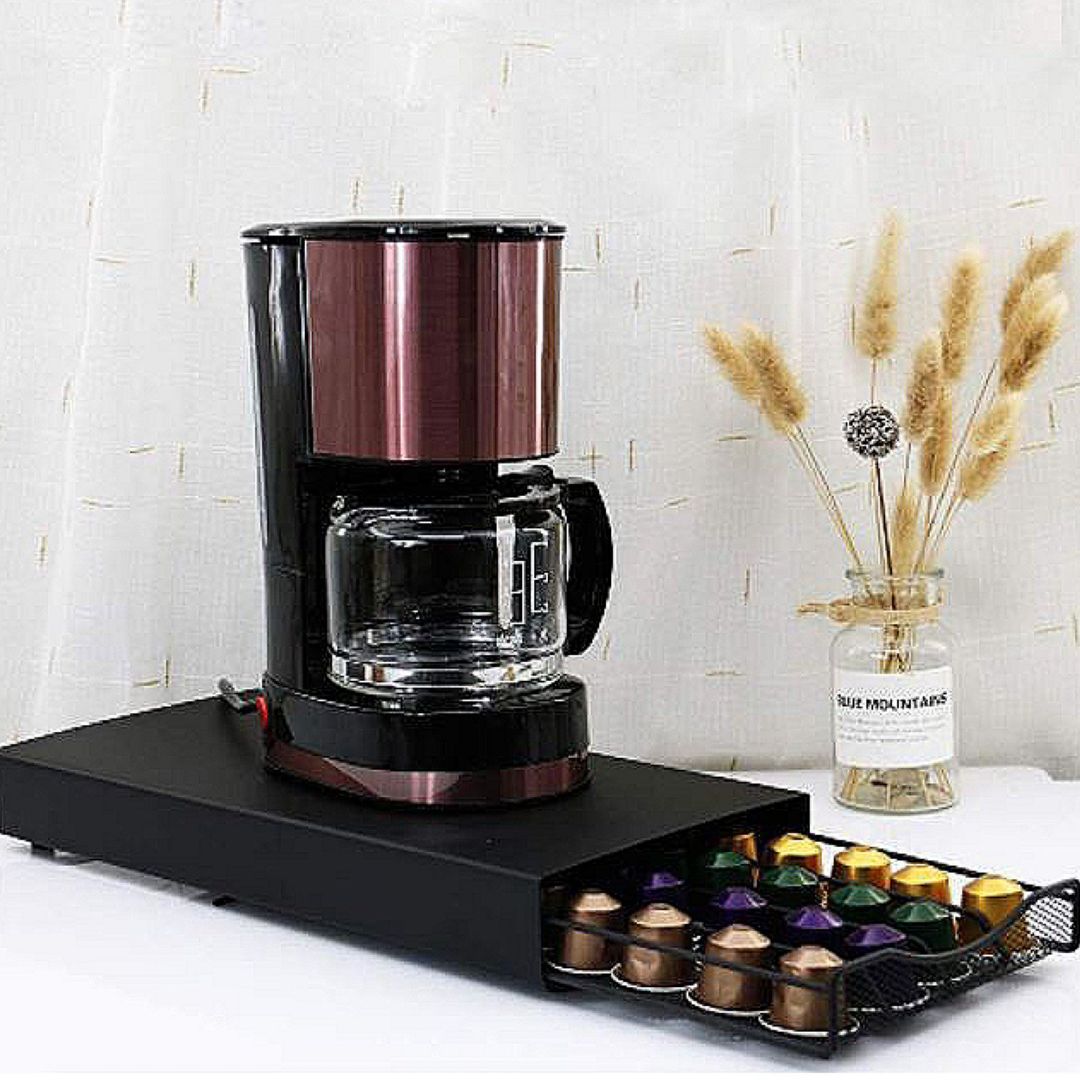 Nespresso - 40 Capsules Stylish Coffee Capsule Storage Steel Drawer