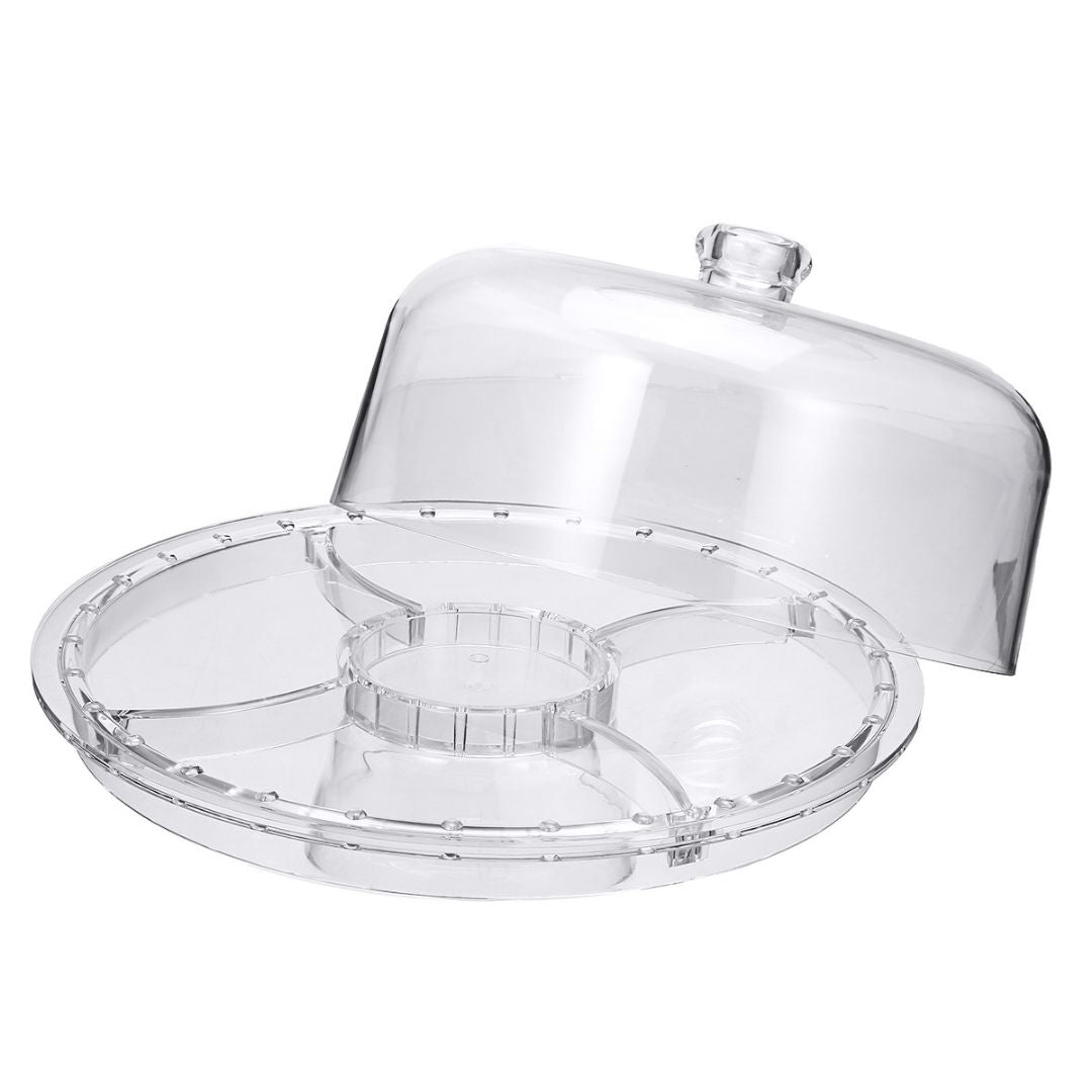 3 in 1 Acrylic Multi-Function Cake Stand With Dip Bowl