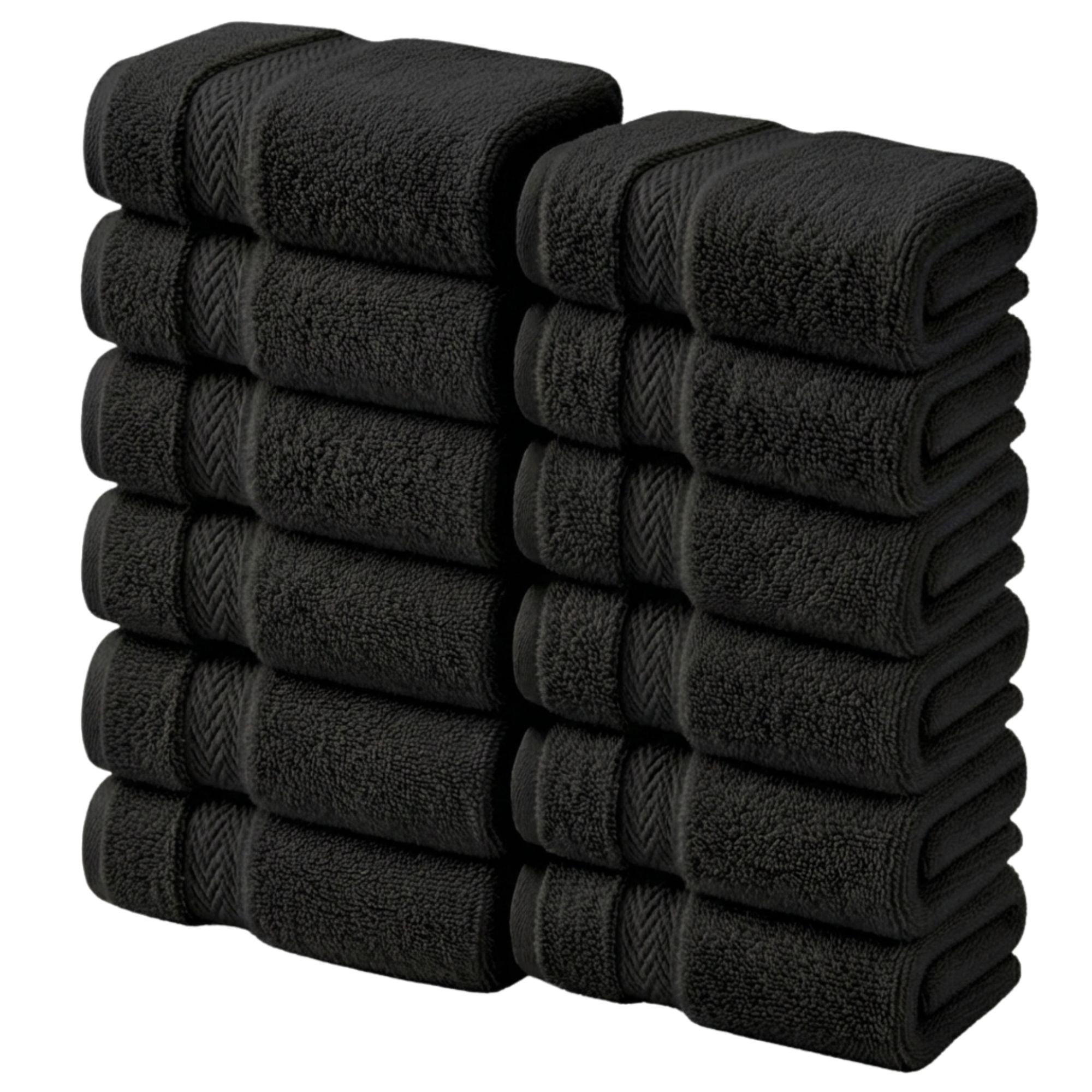 Luxury Cotton Face Towels – Set of 12, 600 GSM
