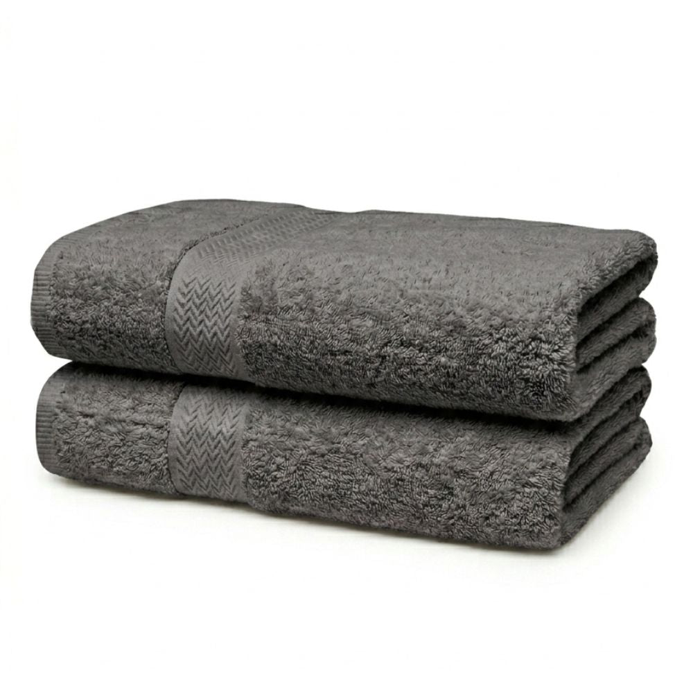 Premium Bath Towels Set of 2 | 100% Cotton 600 GSM | Ultra Soft, Quick Dry – 70x140 cm