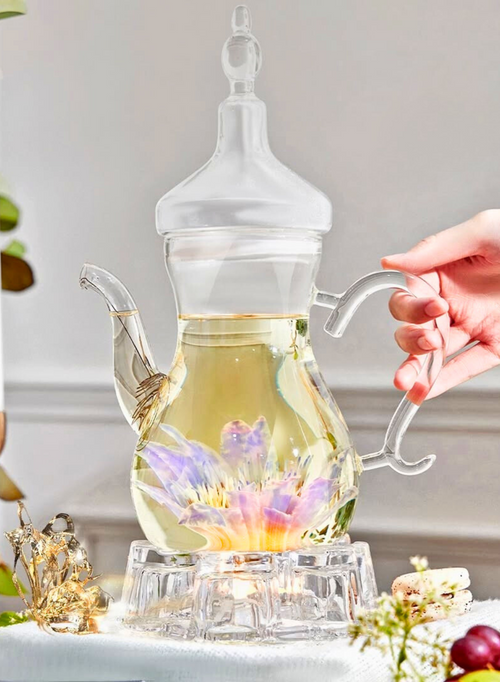 Arabic Tea Set – 1000ML Teapot with Heart-Shaped Warmer