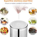 Borosilicate Glass Teapot 1200 ML with Stainless Steel Infuser with Lid