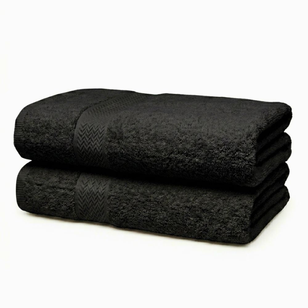 Premium Bath Towels Set of 2 | 100% Cotton 600 GSM | Ultra Soft, Quick Dry – 70x140 cm