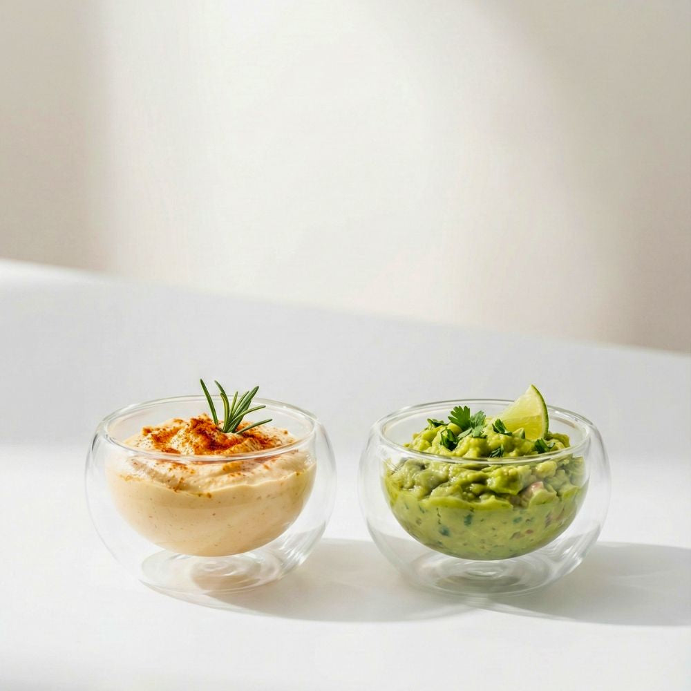 Double Wall Borosilicate Serving Bowls 100ML – Set of 4