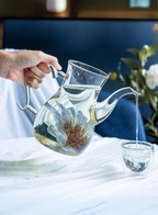 Arabic Tea Set – 1000ML Teapot with Heart-Shaped Warmer – Ideal Tea Set for Ramadan & Special Occasions, Elegant Tea Set