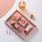 1Chase Natural Pink Marble Rectangular Tray – Elegant Serving Tray for Home Décor, Coffee Tables & Organizing Essentials