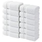 Luxury Cotton Face Towels Set of 12 – 100% Cotton 600 GSM Ultra Soft & Absorbent, Hotel & Spa Quality Quick Dry Towels for Face, Hands & Guests
