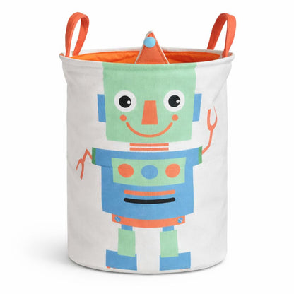 Kids Laundry Basket 50L Canvas Storage Organizer – Ballerina Girl Design, Foldable Toy & Clothes Hamper with Handles, 35W x 45H cm