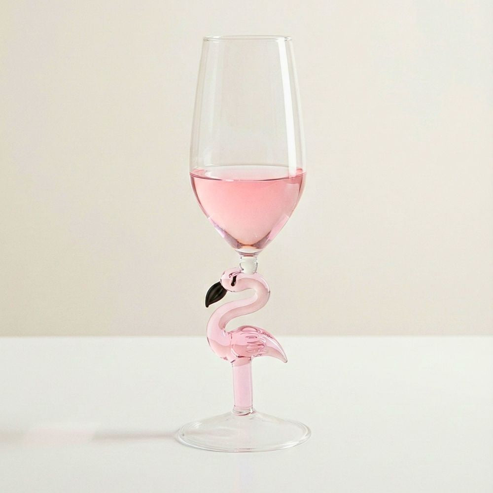 Flamingo Stem Borosilicate Wine Goblet – 330ML