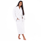 Luxury Cotton Bathrobe – Shawl Collar, Unisex, Hotel & Home