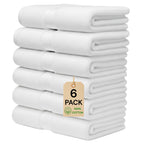 Premium Hand Towels Set of 6 | 100% Egyptian Cotton | Ultra Soft, Quick Dry – 16x30 Inches
