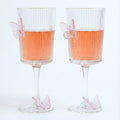 Ribbed Butterfly Wine Glasses – Set of 2