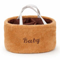 Baby Diaper Caddy Organiser – Soft Plush Nursery Basket