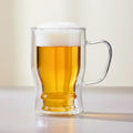 Beer Glass Mug Insulated Mug,23 oz/650ml Double Wall Mugs Pub Glass for Cold Drink and Hot Coffee, Insulated Mugs Cup, Borosilicate Glassware Bar Glass Drinking Glasses.
