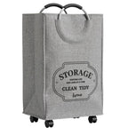 Rolling Foldable Laundry Basket with Wheels – 70L Large