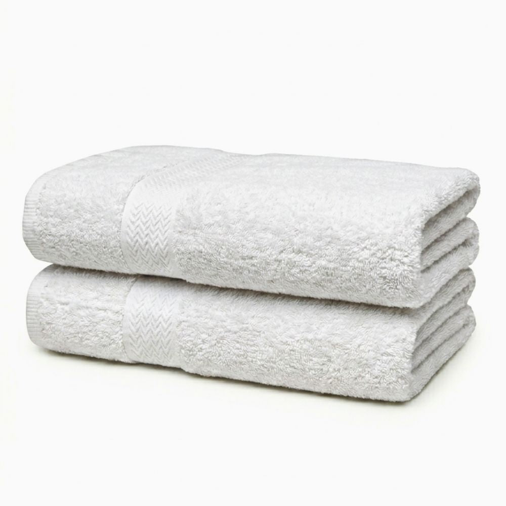 Premium Bath Towels Set of 2 | 100% Cotton 600 GSM | Ultra Soft, Quick Dry – 70x140 cm