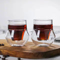 1CHASE Double Wall Glass Cups 100 ml | Borosilicate | Set of 2
