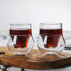 1CHASE Double Wall Glass Cups 100 ml | Borosilicate | Set of 2