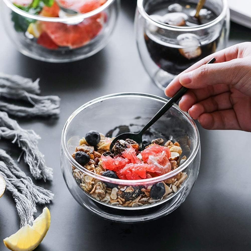 Double Wall Glass Salad & Soup Bowl 500ML – Set of 2