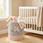 Ballet Bow Kids Foldable Laundry Basket with Handles, 35x45cm
