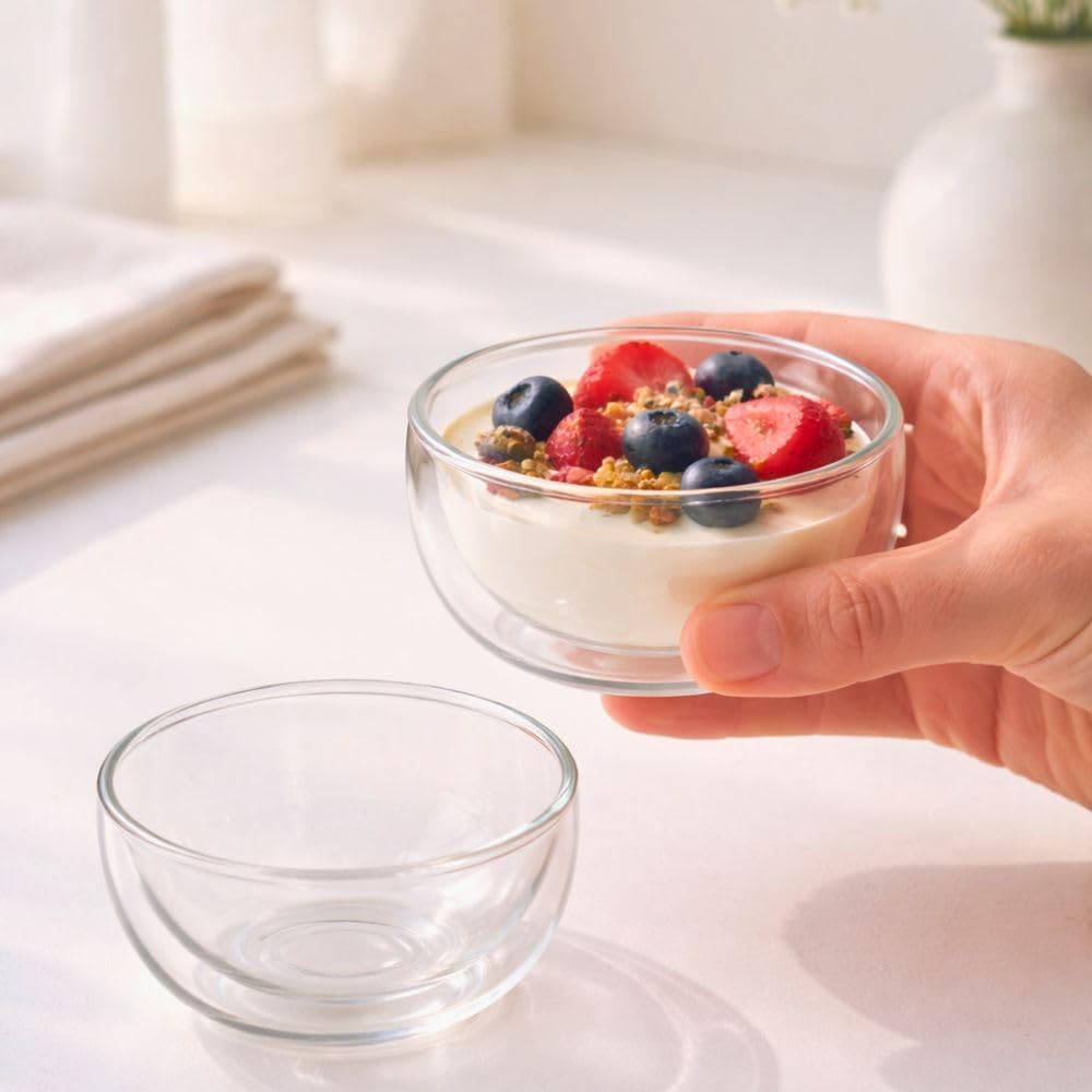 1CHASE 200ML Double Wall Dip Bowls Set of 2