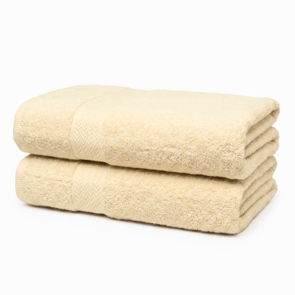 Premium Bath Towels Set of 2 | 100% Cotton 600 GSM | Ultra Soft, Quick Dry – 70x140 cm