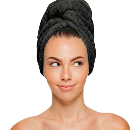 Premium Cotton Hair Towel Wrap – Super Absorbent Terry Turban Towel for Quick Hair Drying & Reduced Frizz