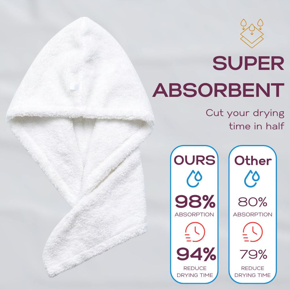 Khăn quấn tóc 100% cotton Terry