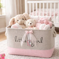 Kids Ballet Bow Canvas Storage Basket – 50L Rectangular