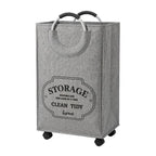 Rolling Foldable Laundry Basket with Wheels – 40L Medium