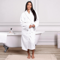Luxury Cotton Bathrobe – Shawl Collar, Unisex, Hotel & Home