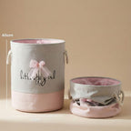 Ballet Bow Kids Foldable Laundry Basket with Handles, 35x45cm